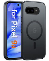 FNTCASE for Google Pixel 9A 6.3 Inch Phone Case: Magnetic Translucent Matte Shockproof Slim Phone Cover - Military Grade Drop Proof Hard Back Anti-Fingerprint Protective Case